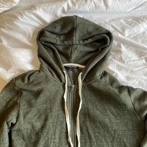 Brandy Melville Green Zipup Hoodie